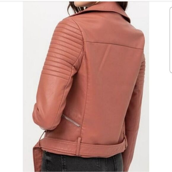 Love Tree Belted Moto Jacket - Picture 2 of 9